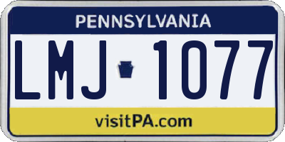 PA license plate LMJ1077