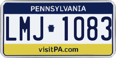 PA license plate LMJ1083