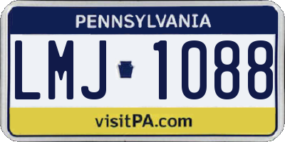 PA license plate LMJ1088