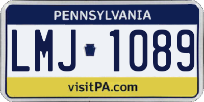 PA license plate LMJ1089