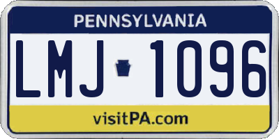PA license plate LMJ1096