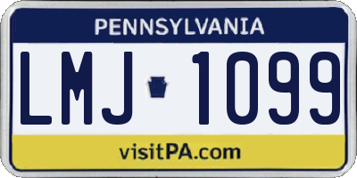 PA license plate LMJ1099
