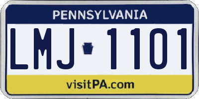 PA license plate LMJ1101