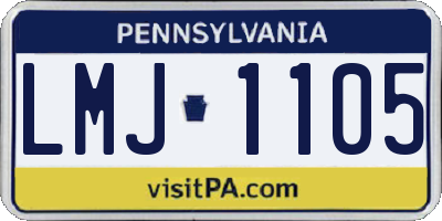 PA license plate LMJ1105
