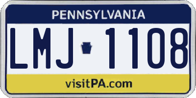 PA license plate LMJ1108