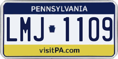 PA license plate LMJ1109
