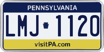 PA license plate LMJ1120