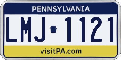 PA license plate LMJ1121