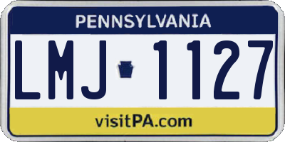PA license plate LMJ1127