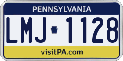 PA license plate LMJ1128