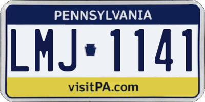 PA license plate LMJ1141