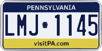 PA license plate LMJ1145