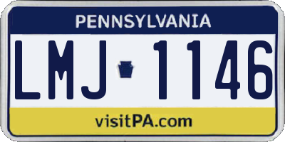 PA license plate LMJ1146