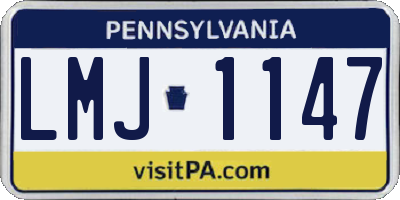 PA license plate LMJ1147