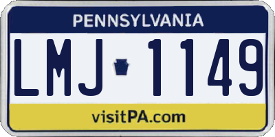 PA license plate LMJ1149