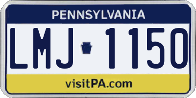 PA license plate LMJ1150