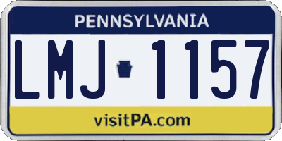 PA license plate LMJ1157