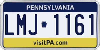 PA license plate LMJ1161