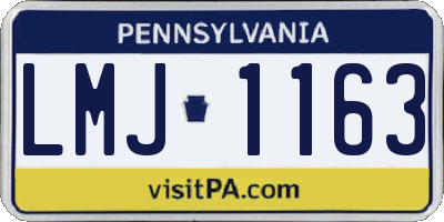 PA license plate LMJ1163