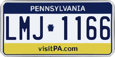 PA license plate LMJ1166