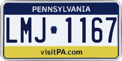 PA license plate LMJ1167