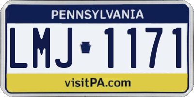 PA license plate LMJ1171