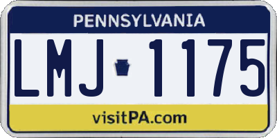 PA license plate LMJ1175