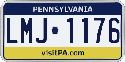 PA license plate LMJ1176