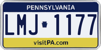 PA license plate LMJ1177