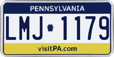 PA license plate LMJ1179