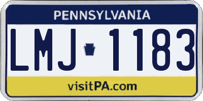 PA license plate LMJ1183
