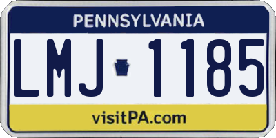 PA license plate LMJ1185