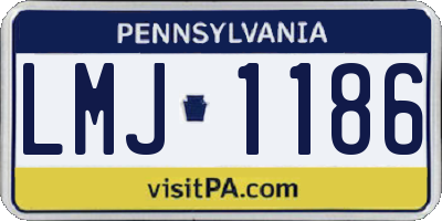PA license plate LMJ1186