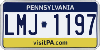 PA license plate LMJ1197