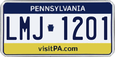 PA license plate LMJ1201