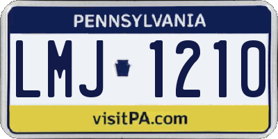 PA license plate LMJ1210