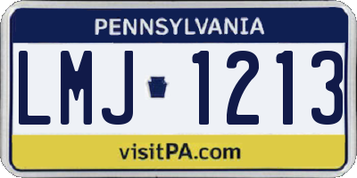 PA license plate LMJ1213