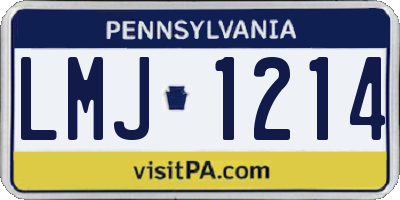 PA license plate LMJ1214