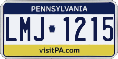 PA license plate LMJ1215