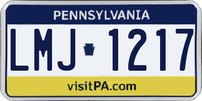 PA license plate LMJ1217