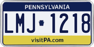 PA license plate LMJ1218