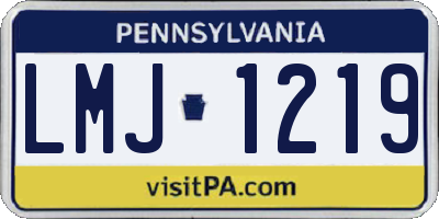 PA license plate LMJ1219