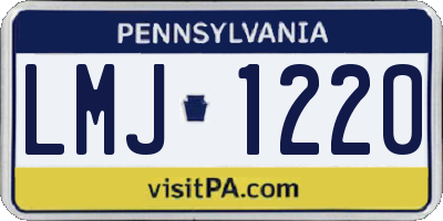 PA license plate LMJ1220
