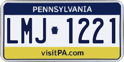 PA license plate LMJ1221