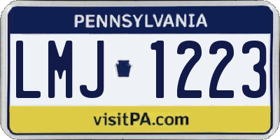 PA license plate LMJ1223