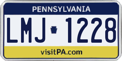 PA license plate LMJ1228