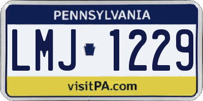 PA license plate LMJ1229