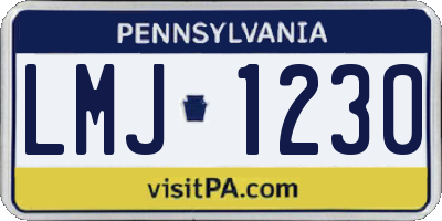 PA license plate LMJ1230