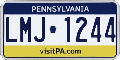 PA license plate LMJ1244
