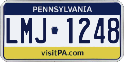 PA license plate LMJ1248